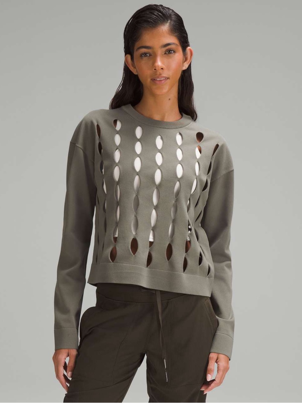 Lululemon Open-Hole Mesh Knit Pullover